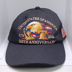 250th Anniversary of America Embroidered Eagle Baseball Cap